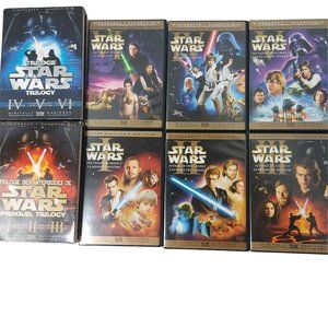 Lot of Star Wars DVDs Star Wars 1, 2, 3 & Star Wars Trilogy 4, 5,6 preowned 30$